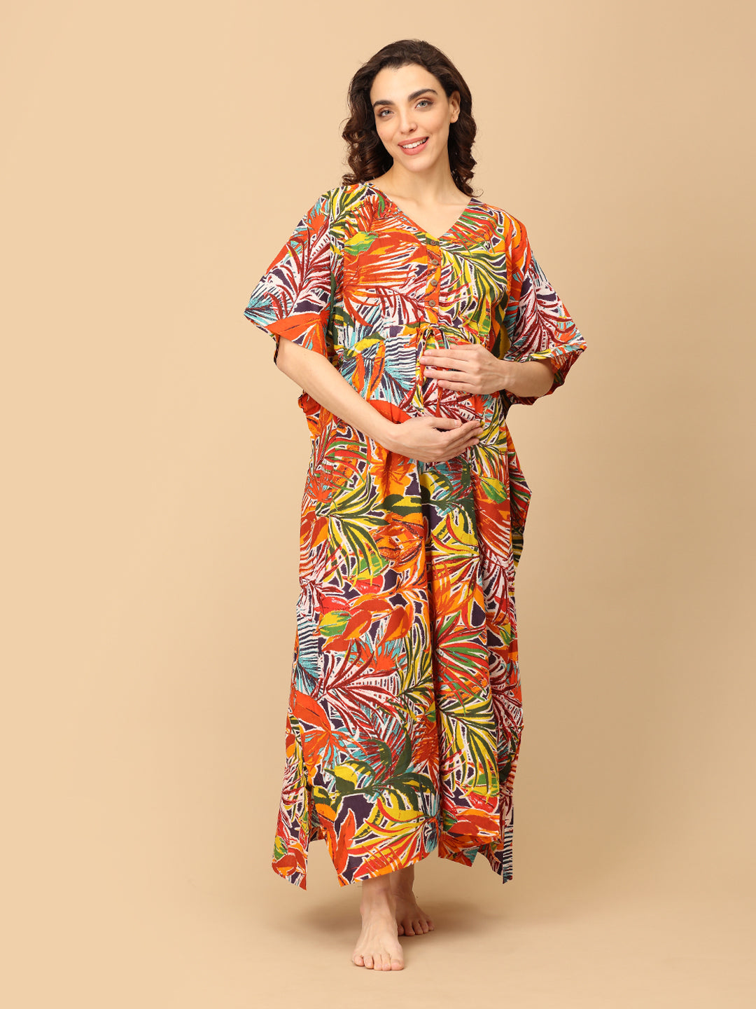 Spectrum of Dreams Maternity and Nursing Kaftan Nighty