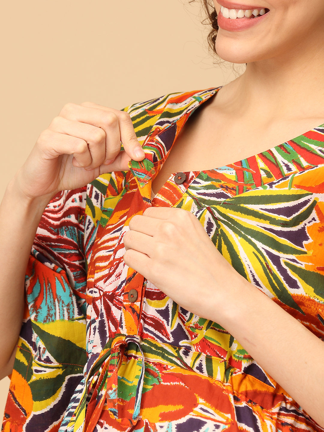 Spectrum of Dreams Maternity and Nursing Kaftan Nighty