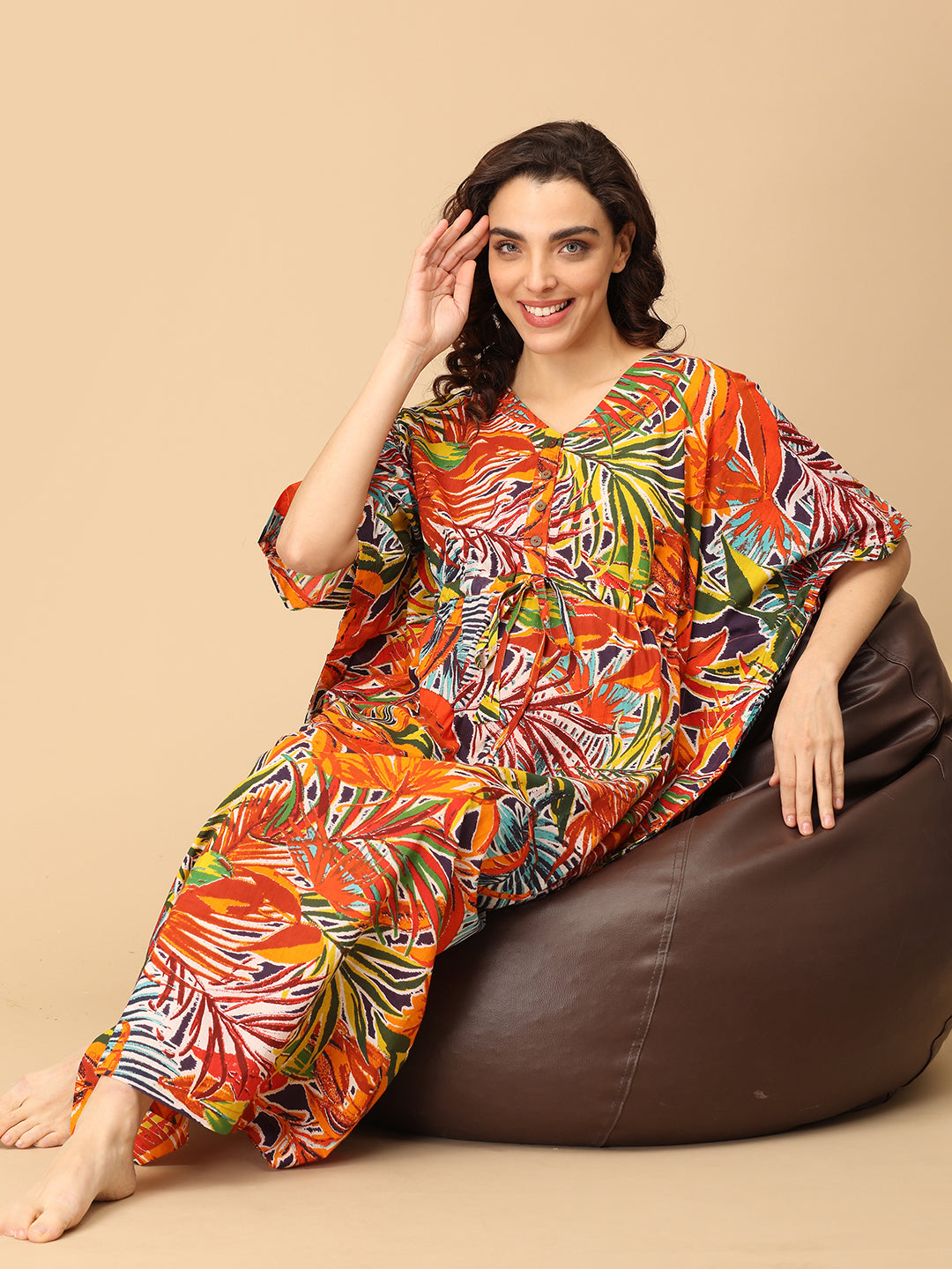 Spectrum of Dreams Maternity and Nursing Kaftan Nighty