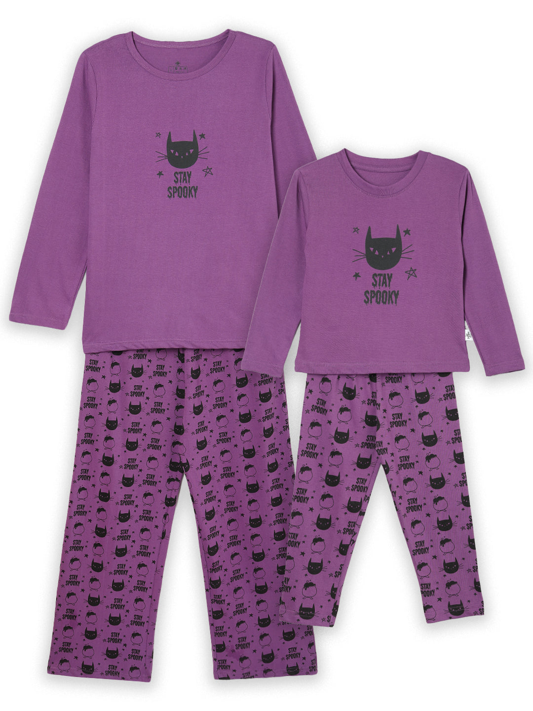 Set Of 2: Stay Spooky Matching Pajama Set For Mom And Baby