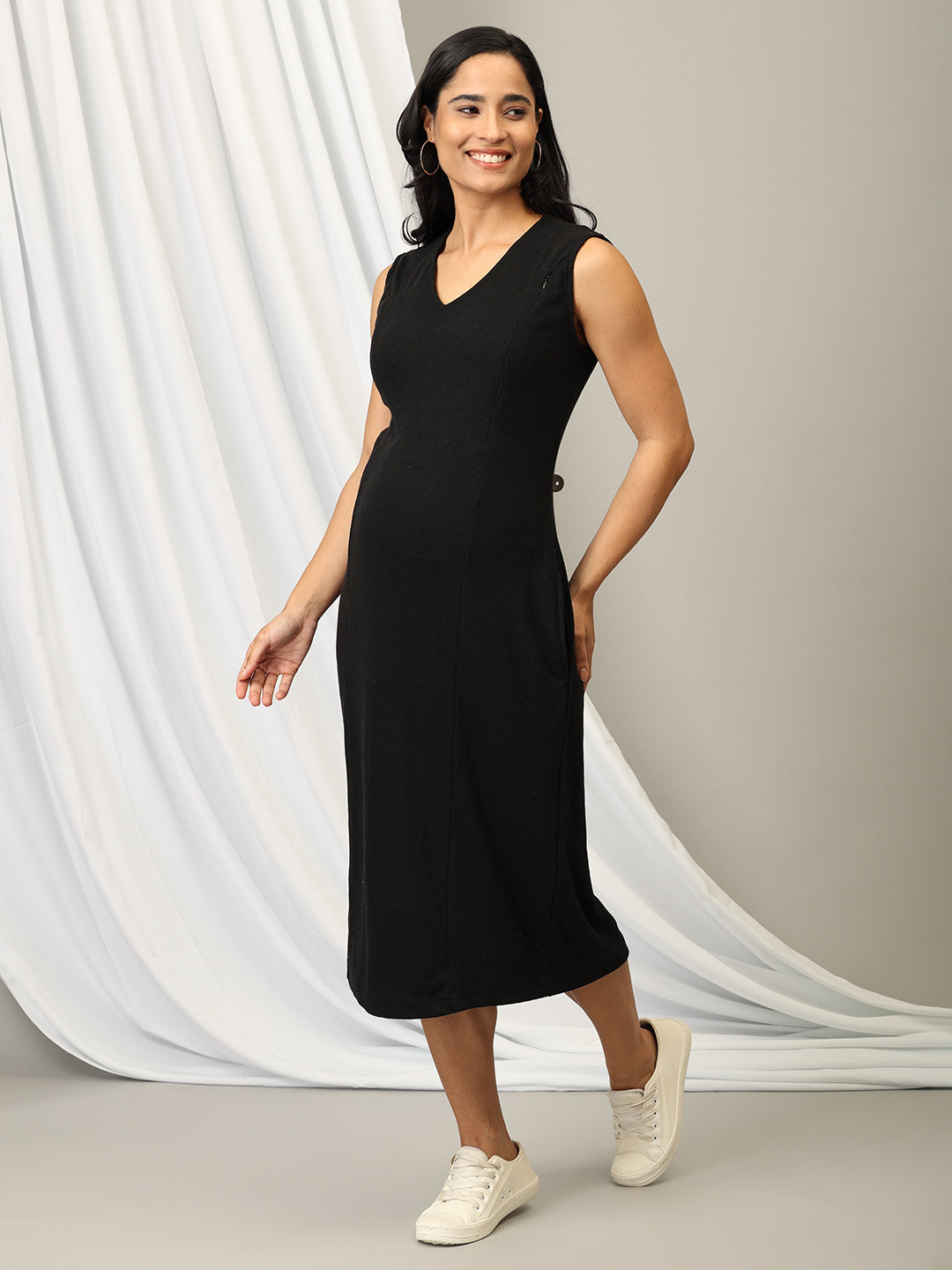 Tailored to Thrill Maternity and Nursing Shacket Dress