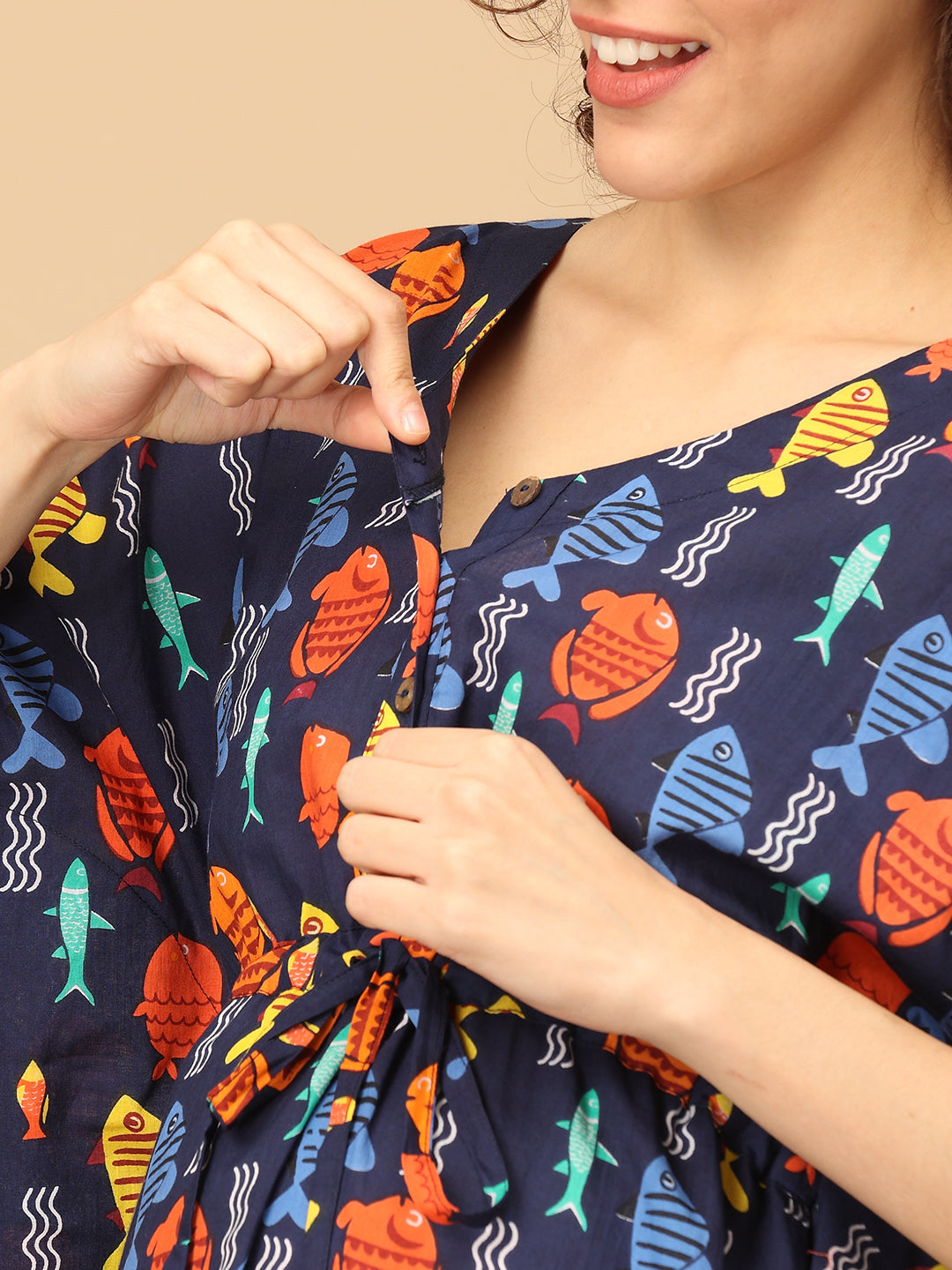 Tale of Tides Maternity and Nursing Kaftan Nighty