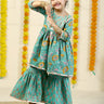 Tarang Floral Print Girls Anarkali Kurta Sharara Set