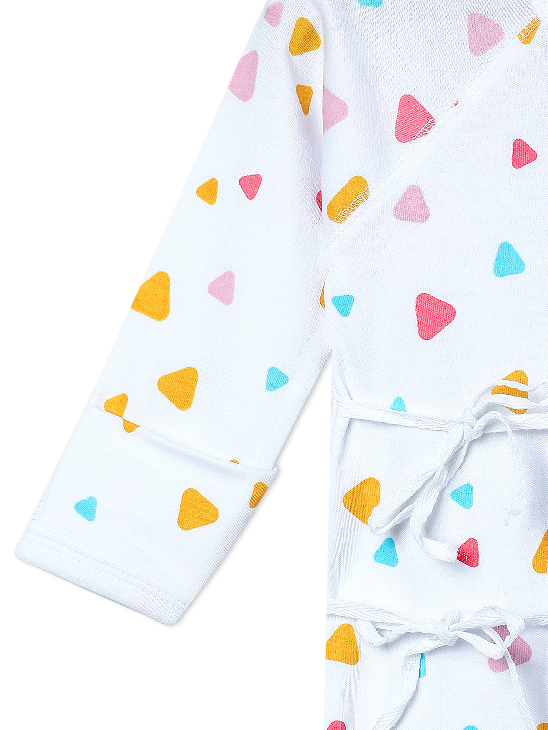 Jabla Infant Romper Combo Of 3: Rainbow Dazzler-Hearts And Fluffs-Triangles
