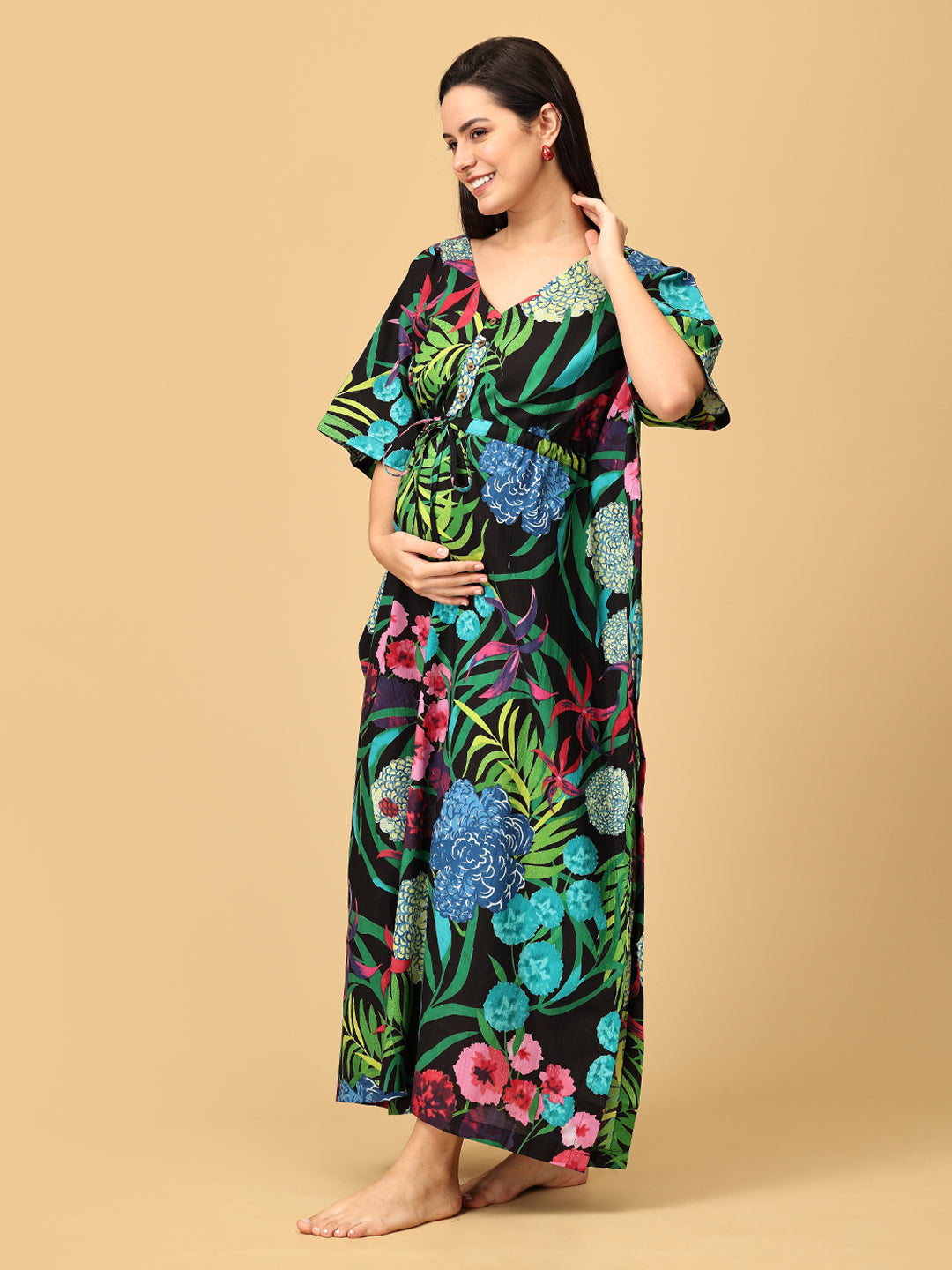 TropiGal Maternity and Nursing Kaftan Nighty