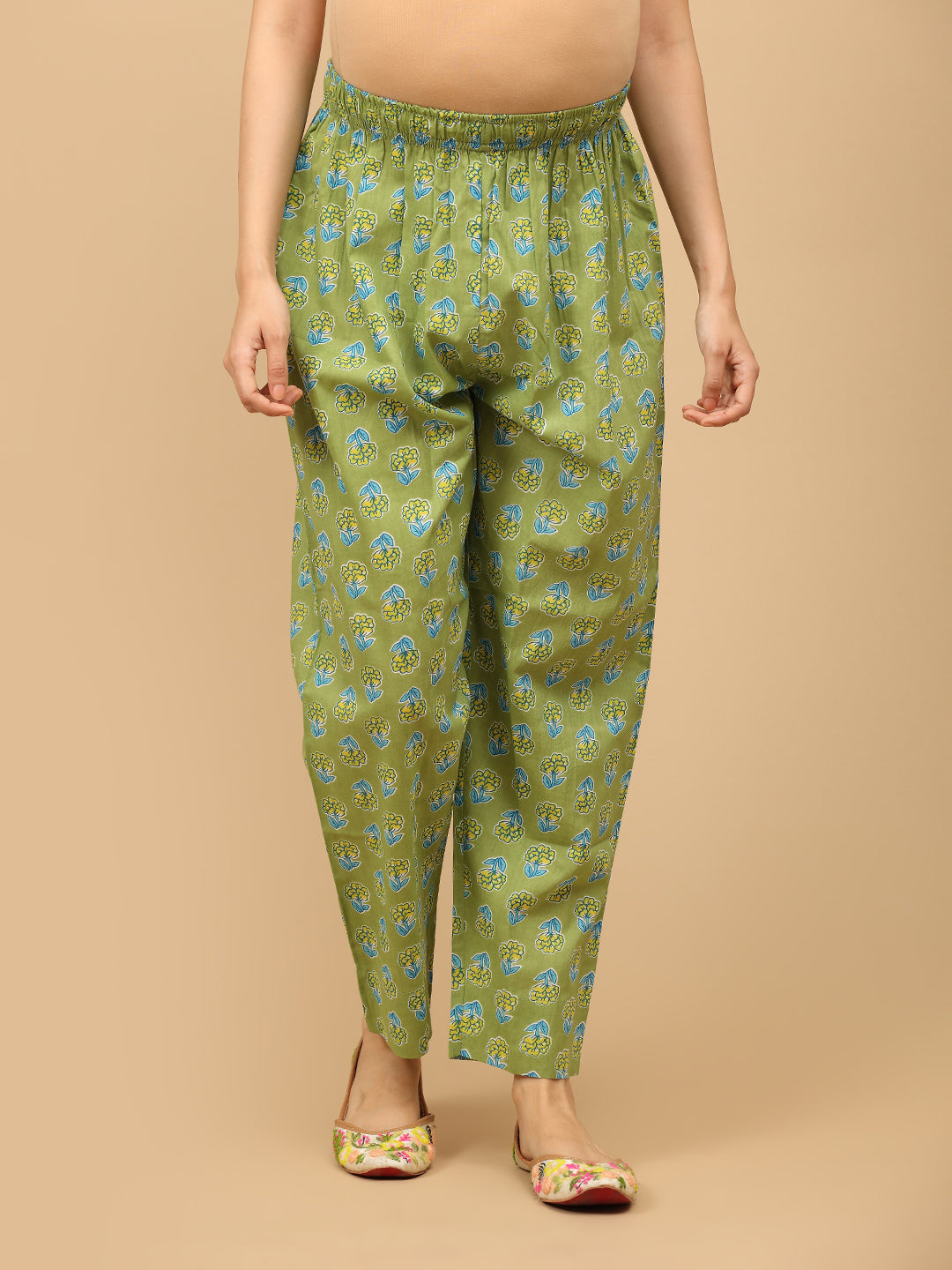 Verdant Ease Maternity and Nursing Kurta Set With Dupatta