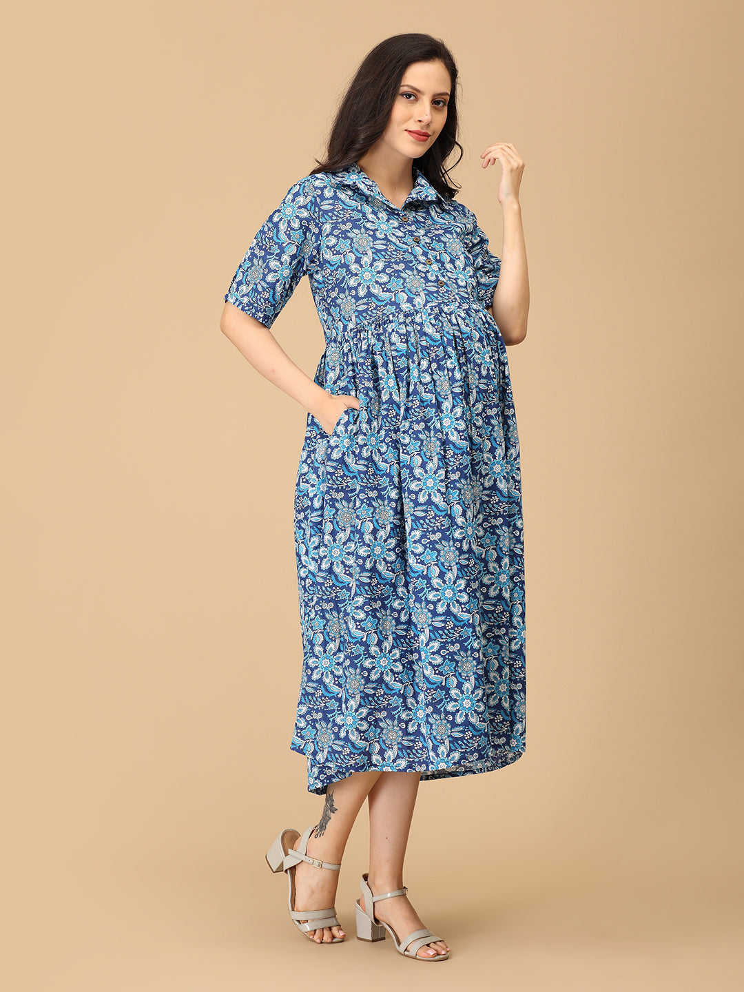 Vibe & Dyes Maternity and Nursing Dress