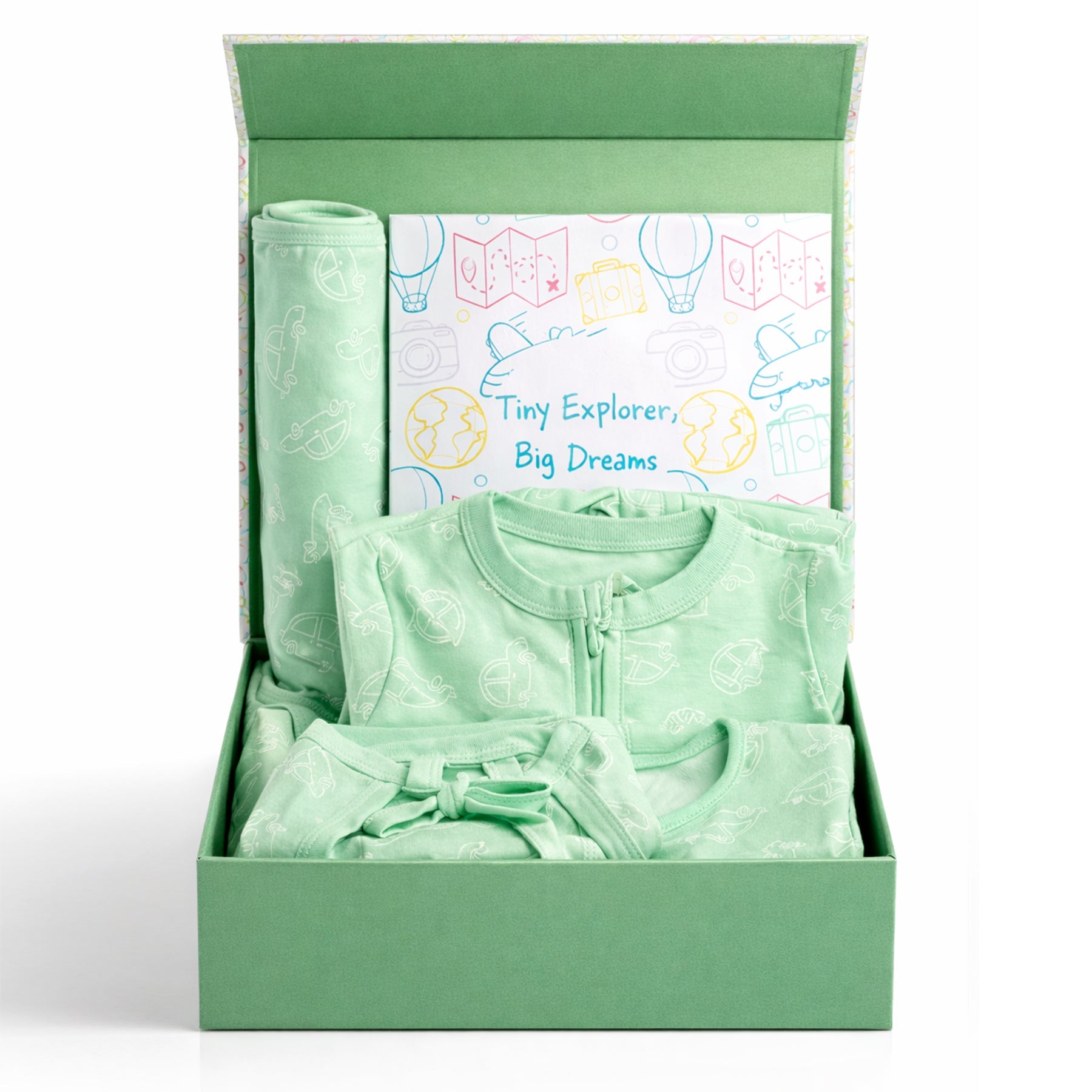 Mossy Motors Sunset Safari 5 PCS New Born Gift Hamper Set - Shimmer