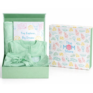 Mossy Motors Sunset Safari 5 PCS New Born Gift Hamper Set - Shimmer - The Mom Store