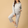 WFH Grey Maternity And Nursing Hoodie Pajama Loungewear Set