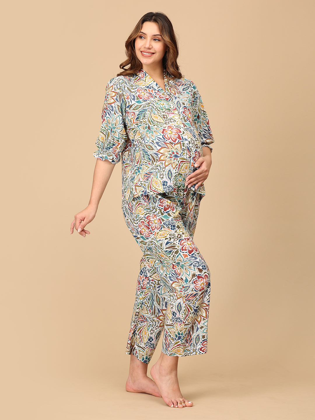 Wander & Bloom Maternity and Nursing Nightwear Set