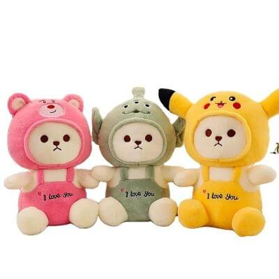 CuddleNest Teddy Bear with Cap - 'I Love You' Plush Toy for Kids