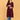 Front view of wine embroidered maternity kurta with three-quarter sleeves and knee-length design.