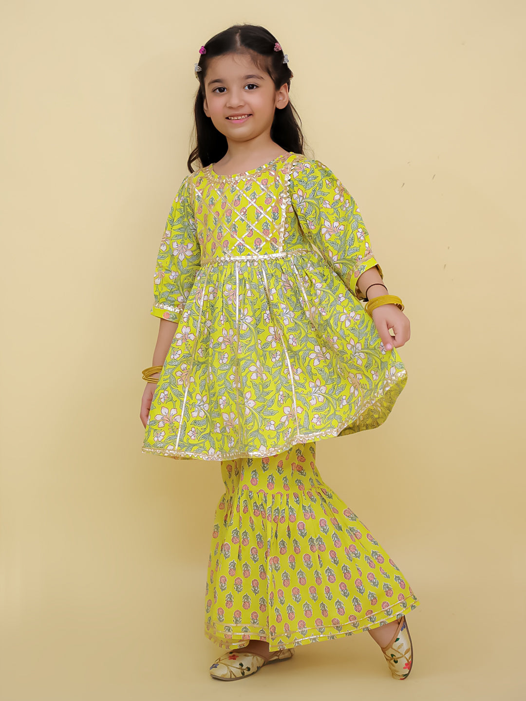 Zarahaat Girls Anarkali Kurta Sharara Set