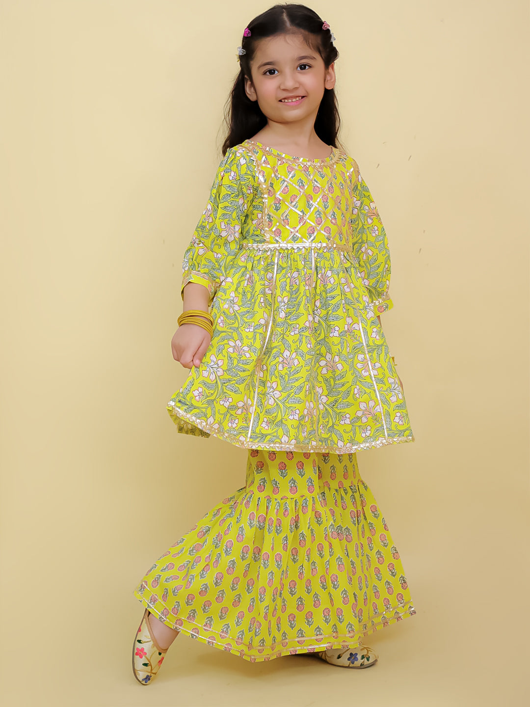 Zarahaat Girls Anarkali Kurta Sharara Set