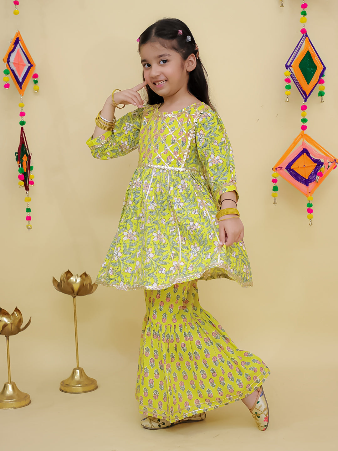 Zarahaat Girls Anarkali Kurta Sharara Set