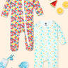 Zipper Romper Combo of 2: Fruitilicious-Elephantastic