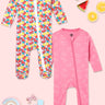 Zipper Romper Combo of 2: Fruitilicious-Fairyland