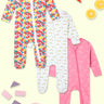 Zipper Romper Combo of 3: Magic Bow-Fairyland-Fruitilicious