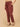 Aafreen Maternity and Nursing Anarkali Kurta Set red printed maternity pants side view.