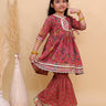 Aangan Aabha Block Print Girls Anarkali Sharara Set - KES - SC - ANBKG - 0 - 6