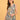 Side profile of Abstract Flora Maternity and Nursing Dress showing bump-friendly gathered waist.