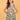 Front portrait of Abstract Flora Maternity and Nursing Dress highlighting collar detail and pastel abstract print.