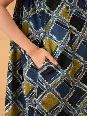 Abstract Tide Maternity and Nursing Nighty Dress - S Maternity Nightwear