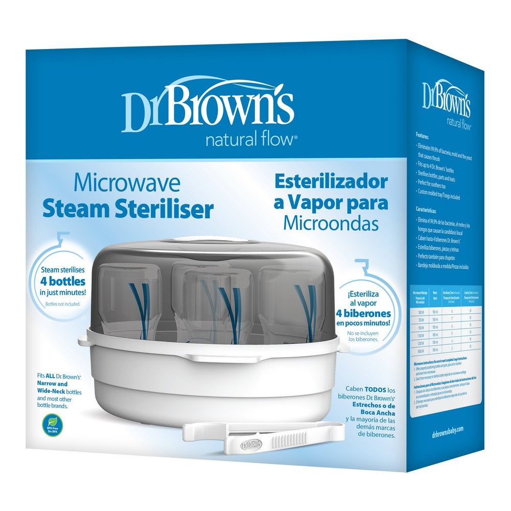 Dr. Brown'S Microwave Steam Sterilizer Grey & White Birth to 36M