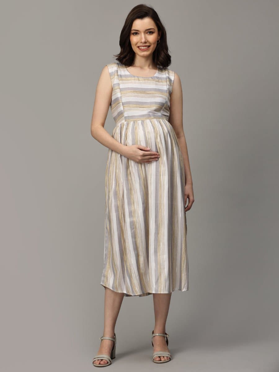 After Five Maternity and Nursing Shacket Dress