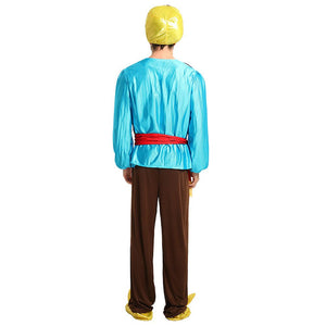 Aladdin Blue and Brown Adults Halloween Costume Fancy Dress Up - M Halloween