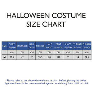 Aladdin Blue and Brown Adults Halloween Costume Fancy Dress Up - M Halloween