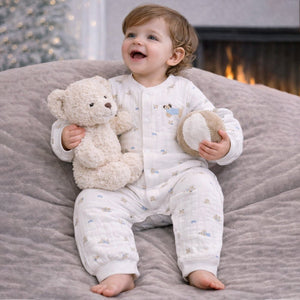 All - Over Dachshund, Full Sleeves Jumpsuit Hoodie Romper for Tiny Toddlers - 3 - 6 Months Winter Wear