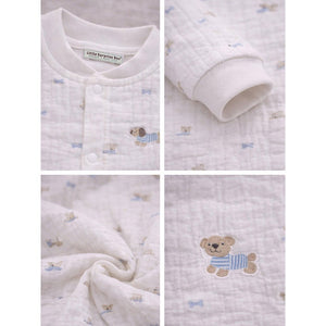 All - Over Dachshund, Full Sleeves Jumpsuit Hoodie Romper for Tiny Toddlers - 3 - 6 Months Winter Wear
