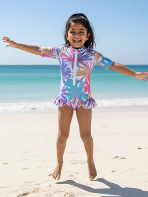 Aloha Wave Girls Swimsuit - 2 - 4 Years Kids Swimwear