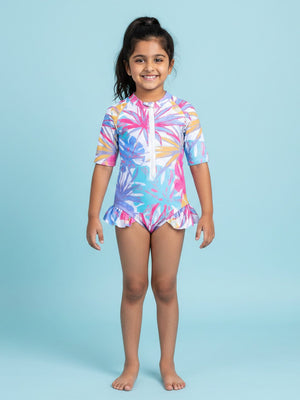 Aloha Wave Girls Swimsuit - 2 - 4 Years Kids Swimwear