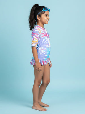 Aloha Wave Girls Swimsuit - 2 - 4 Years Kids Swimwear