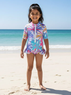 Aloha Wave Girls Swimsuit - 2 - 4 Years Kids Swimwear