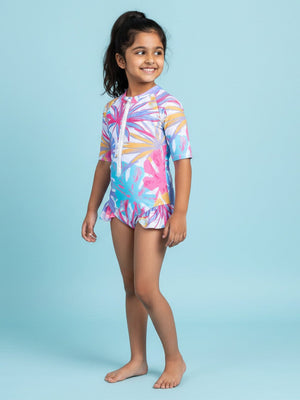 Aloha Wave Girls Swimsuit - 2 - 4 Years Kids Swimwear