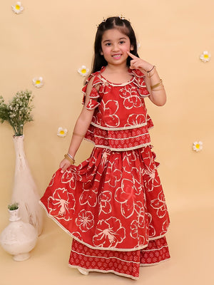 Amber Glow Girls Lehenga Set - KES - RA - ABGLG - 0 - 6