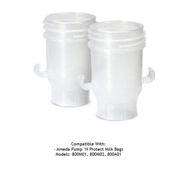 Ameda Pump-N-Protect Bag Adapters - Pump Directly into Bags - Breast Pump Accessories