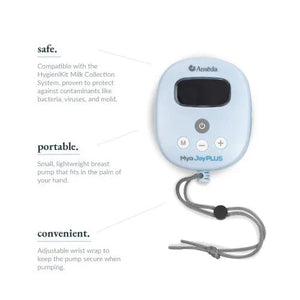 Ameda Mya Joy Plus Hospital Strength Portable Electric Breast Pump - Versatile Single or Double Pumping - 200U02