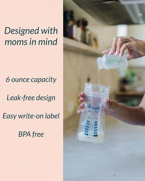 Ameda Pump'N Protect Breastmilk Storage Bag - (count of 150 bags and 2 adapters) - Breastmilk Storage Bag