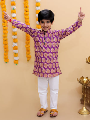 Amethyst Allure Boys Kurta Pajama Set - KES - SC - AMTB - 0 - 6