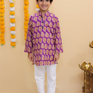 Amethyst Allure Boys Kurta Pajama Set - KES - SC - AMTB - 0 - 6
