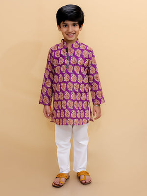 Amethyst Allure Boys Kurta Pajama Set - KES - SC - AMTB - 0 - 6