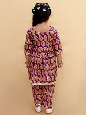 Amethyst Allure Girls Anarkali Pajama Set - KES - SC - AMEG - 0 - 6