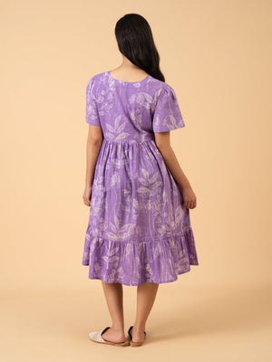Amethyst Aura Maternity and Nursing Dress - S Maternity Casual Dress