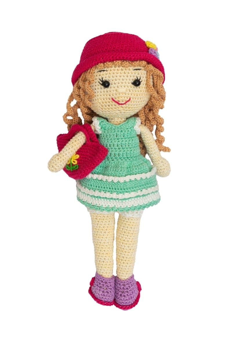 Amigurumi Soft Toy- Handmade Crochet- Trendy Curls Doll - STDCH350