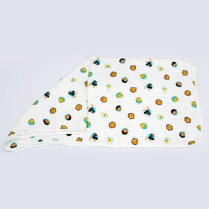 Animal Kingdom designed Baby Muslin Cotton Bath Towel/Baby Blanket/Swaddle - 